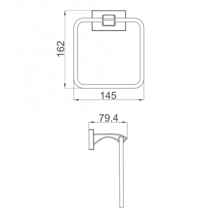 Тримач для рушників GAPPO G0704-9, збройова сталь фото