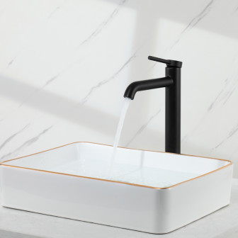 Высокий смеситель для умывальника GAPPO G1006-26, черный