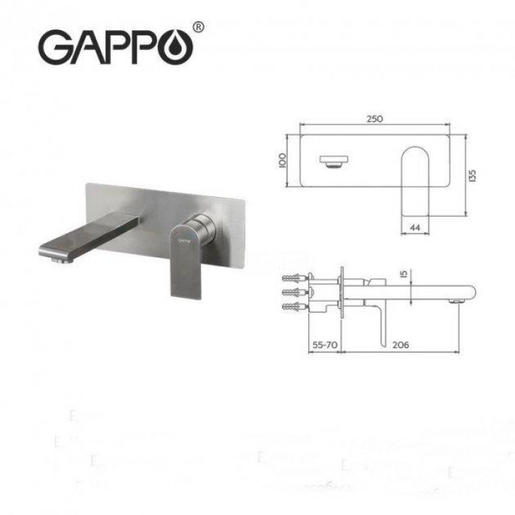 Змішувач для раковини GAPPO G1099-21 фото