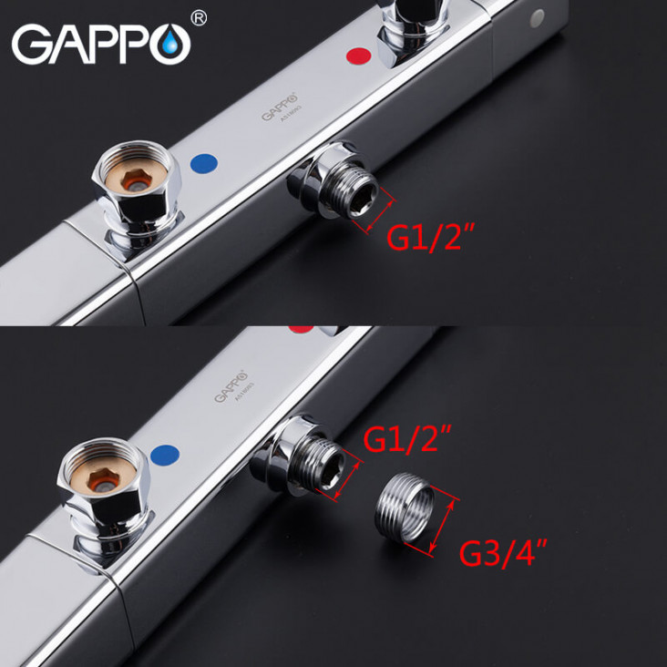 Змішувач для душу з термостатом GAPPO G2091 фото